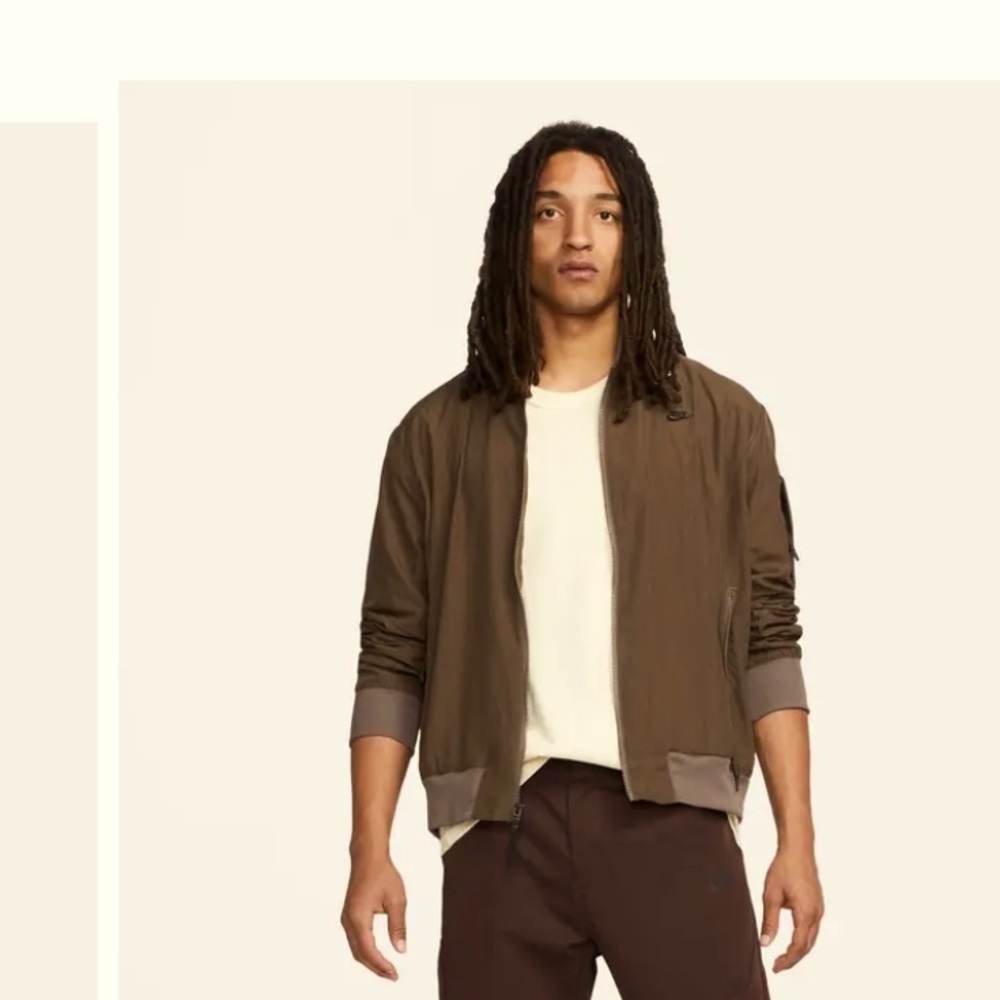 Brand new nike tech+pack brown bomber jacket